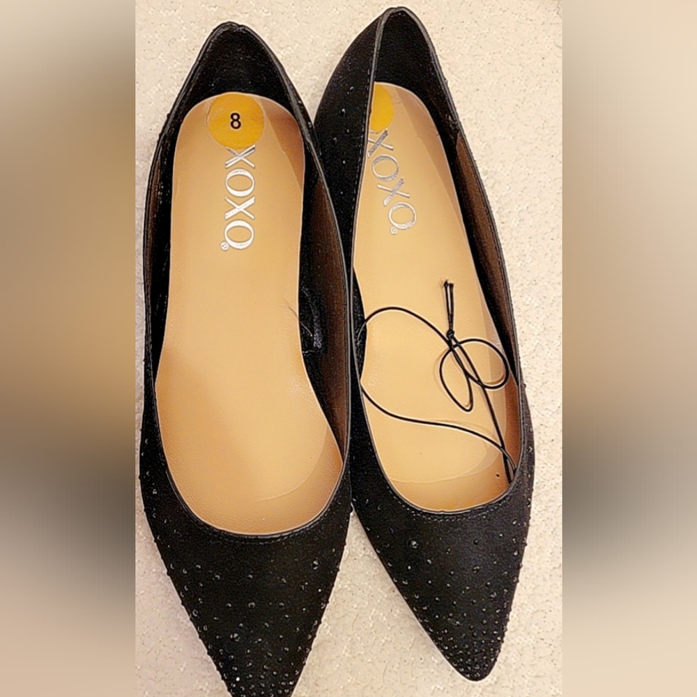 XOXO flat shoes color black new outbox size 8